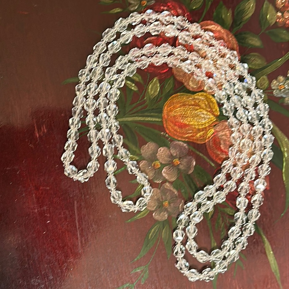 Opera Length-Single Strand of Crystal beads - 56” Long! Versatile & Sparkling